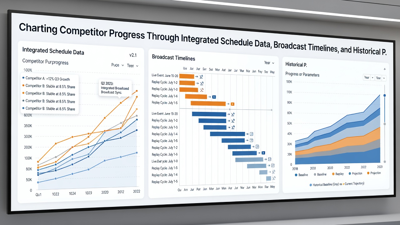 Analyse von Broadcast-Zeitleisten und Ranglistenentwicklungen