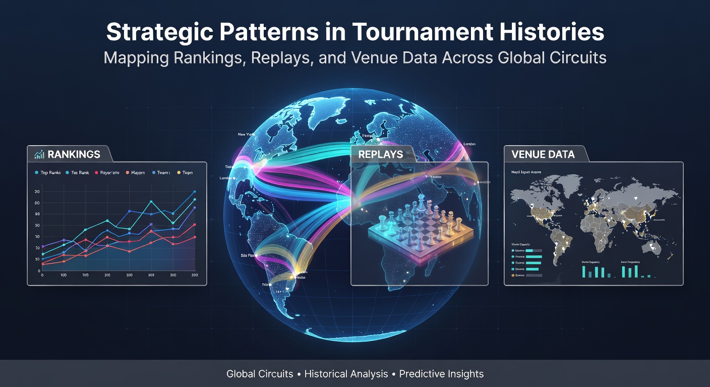 Detaillierte Grafik mit Ranglisten und Turnierdaten aus globalen Poker-Circuits