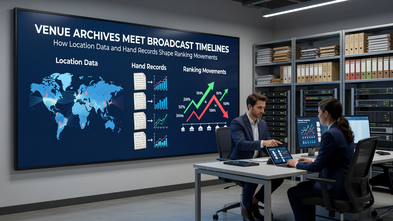 Analyse von Handaufzeichnungen und Broadcast-Timelines in globalen Poker-Events